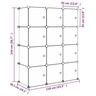 Vidaxl armoire de rangement pour enfants avec 12 cubes bleu pp