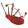 Vidaxl cornemuse écossaise great highland d'enfants tartan rouge royal stewart
