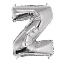 Ballon en aluminium lettre z argenté 40cm