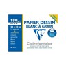Papier Dessin - 24X32Cm - Blanc Grain - Clairefontaine