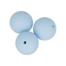 3 perles silicone rondes - 15 mm - bleu pastel