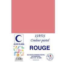 Pqt de 252 Sous-chemises 60 g 220 x 310 mm ISATIS Coloris Pastel Rouge ELVE