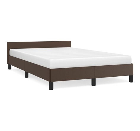 Vidaxl cadre de lit avec tête de lit marron 120x200 cm similicuir
