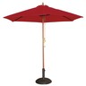 Parasol de terrasse rouge professionnel à poulie de 3 m - bolero - polyester x2520mm