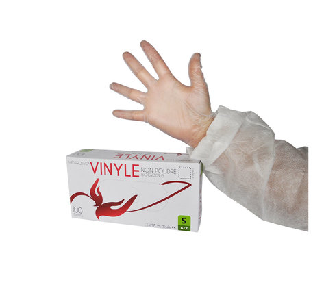 Boite 100 gants en Vinyle - Taille S - Médiprotec