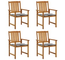 Vidaxl chaises de jardin avec coussins 4 pcs bois d'acacia massif