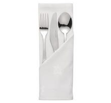 Serviette blanche en coton motif feuille de lierre 550 x 550 mm - lot de 10 - 550