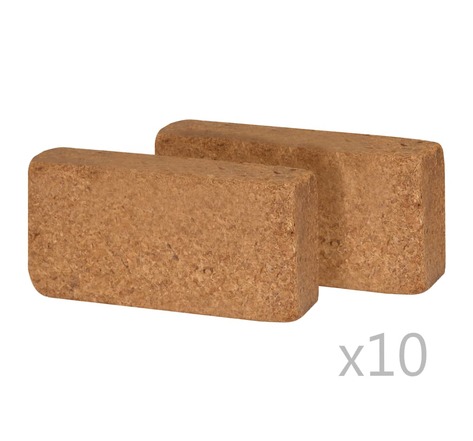 Vidaxl bloc de coco 20 pièces 650 g 20 x 10 x 4 cm