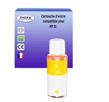 Bouteille encre compatible avec HP 31 pour HP Smart Tank 530 Wireless All-in-One - Jaune - 70ml - T3AZUR