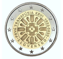 Monnaie 2 euros commémorative slovaquie 2023 - 100 ans de la transfusion sanguine