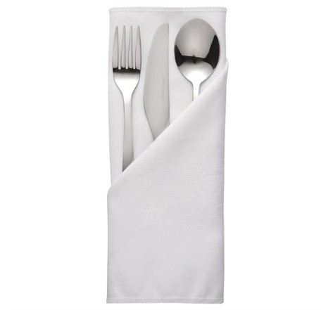 Serviette blanche en polyester 560 x 560 mm - lot de 10 - mitre - polyester 560x560xmm