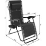 Tectake Chaise de jardin MATTEO - noir