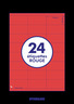 50 planches a4 - 24 étiquettes 70 mm x 35 mm autocollantes rouge par planche pour tous types imprimantes - jet d'encre/laser/photocopieuse