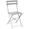 Chaise de terrasse en acier gris - lot de 2 -  - acier 387x471x800mm