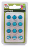 Magnet époxy mini ø12mm bleu 12 pièces