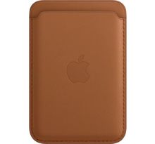 APPLE iPhone Porte-cartes en cuir avec MagSafe - Brun Selle