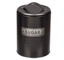 Boite à sucre cylindrique métallique