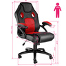 Tectake Chaise gamer MIKE - noir/rouge