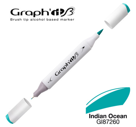 Marqueur manga à l'alcool Graph'it Brush 7260 Indian Ocean - Graph'it