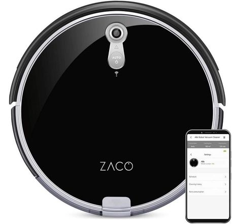 ZACO A8s Robot Aspirateur Laveur - Autonomie 160min - Réservoir 300ml - Puissance 22W