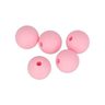 5 perles silicone rondes - 10 mm - rose