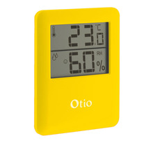 Thermomètre hygromètre magnétique à écran lcd - jaune - otio