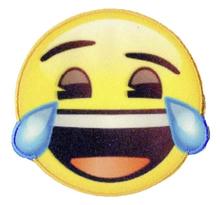 Ecusson thermocollant 'Emoji riant aux larmes' KWM
