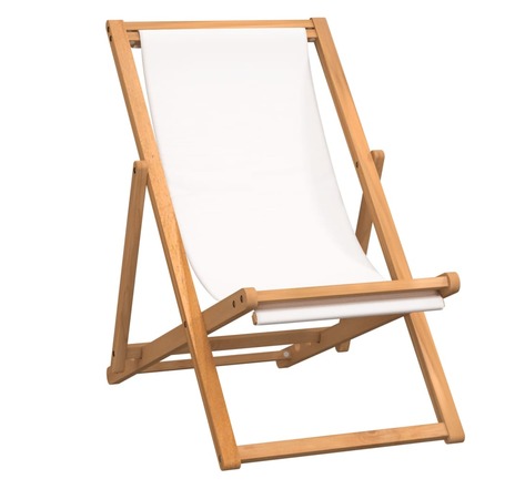 vidaXL Chaise de terrasse Teck 56x105x96 cm Couleur crème