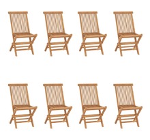 Vidaxl chaises pliables de jardin 8 pcs bois de teck solide