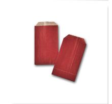 Boîte de 250 pochettes cadeau kraft rouges 70x120  60 g/m² gpv