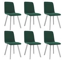 Vidaxl chaises de salle à manger 6 pcs vert velours