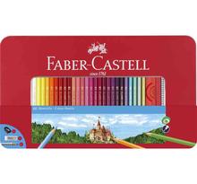 FABER-CASTELL Crayons de couleurs hexagonaux CASTLE, étui en FABER-CASTELL