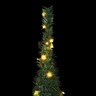 vidaXL Sapin de Noël artificiel pré-éclairé avec guirlandes vert 210cm