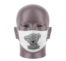 Masque Bandeau Enfant - Ourson Blanc - Masque tissu lavable 50 fois