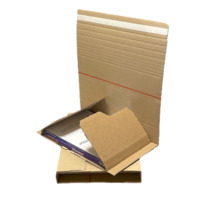 Lot de 25 etuis postal carton, emballage boîte plate - 31 x 22 x 5 cm (hauteur variable)