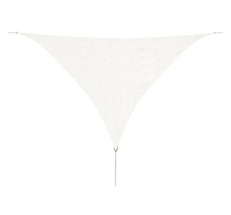 Vidaxl voile d'ombrage pehd triangulaire 5 x 5 x 5 m blanc