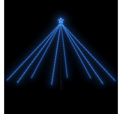 vidaXL Lumières d'arbre de Noël Intérieur/Extérieur 576 LED bleu 3 6 m