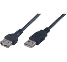 Rallonge USB 2.0 MCL-Samar - 2m M/F (Noir)