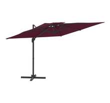 vidaXL Parasol cantilever à double toit Bordeaux Rouge 400x300 cm