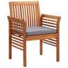 Vidaxl chaise à dîner de jardin avec coussin bois d'acacia massif