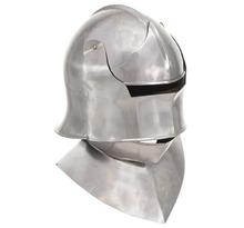 Vidaxl casque de chevalier médiéval antique pour gn argenté acier