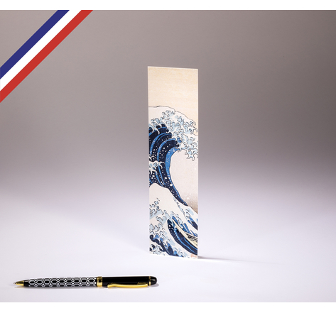 Marque-page créé et imprimé en France - Sous la vague d'Hokusai