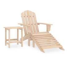 Vidaxl chaise de jardin adirondack avec repose-pied et table sapin
