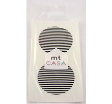 Masking Tape MT Casa Seal Sticker rond en washi Lignes noir - Masking Tape (MT)