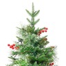 vidaXL Sapin de Noël pré-éclairé et pommes de pin vert 195cm PVC et PE