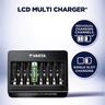 Multi chargeur+ pour batteries rechargeables aa/aaa 9 v inclus port usb varta