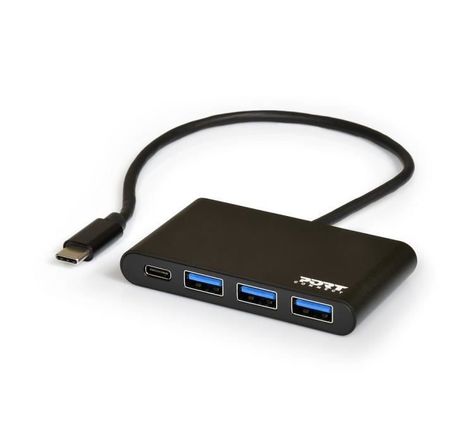 PORT Connect Concentrateur (hub) 3 x SuperSpeed USB 3.0 + 1 x USB-C Ordinateur de bureau