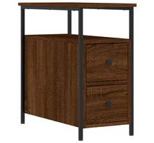 vidaXL Table de chevet chêne marron 30x60x60 cm bois d'ingénierie