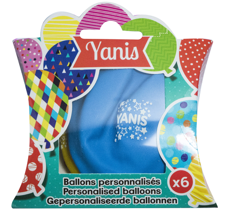 Ballons de baudruche prénom Yanis