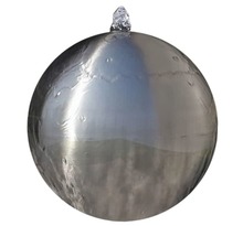 Vidaxl sphère de fontaine de jardin avec led acier inoxydable 20 cm